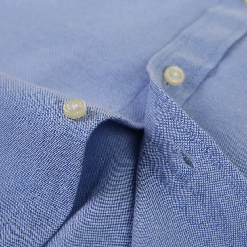 Cotton Blue Checkered Shirt Regular-Fit