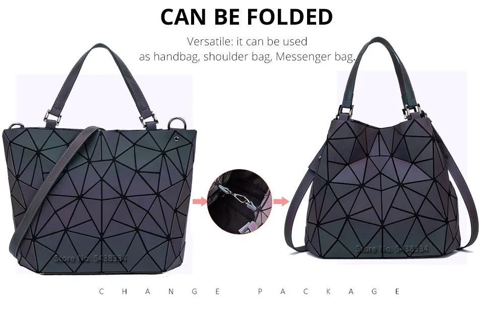Geometric Rivet Design Shoulder Bag
