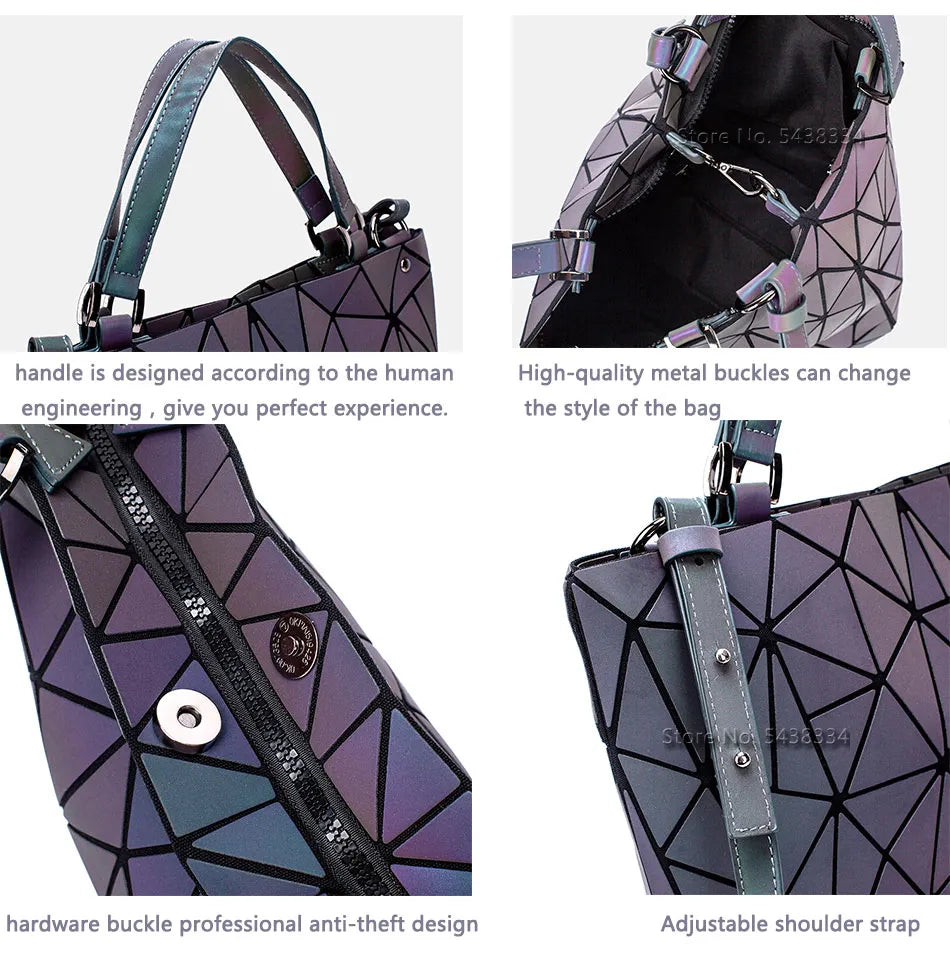 Geometric Rivet Design Shoulder Bag
