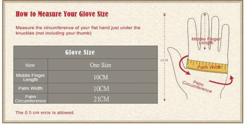 Windproof Touch Screen Leather Gloves