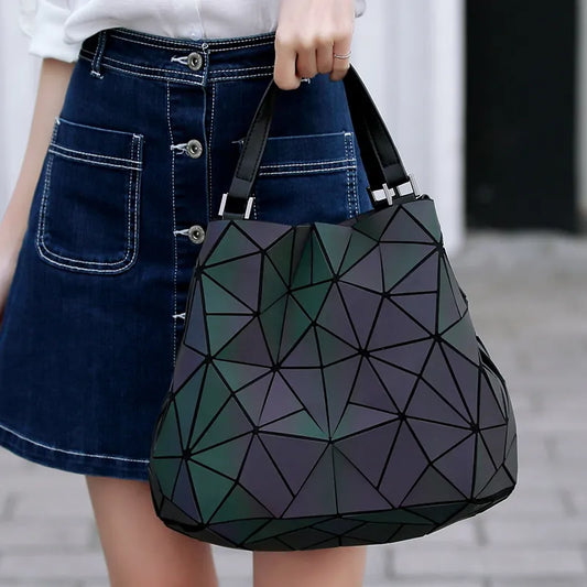 Luminous Rivet Design Shoulder Bag
