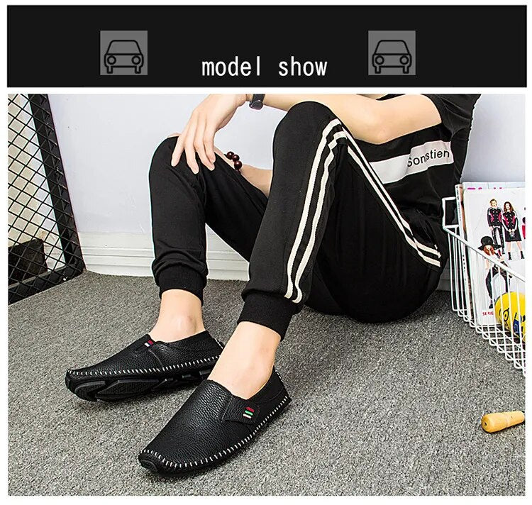 Light Casual Black Loafers