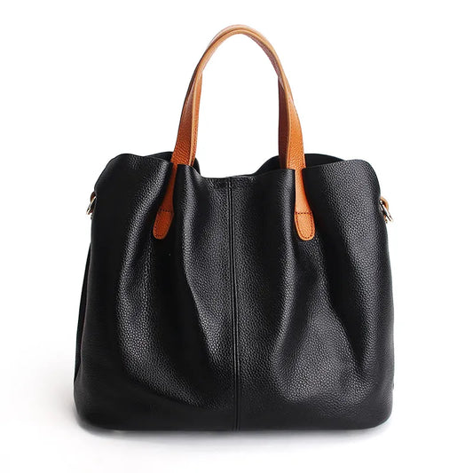 Satchel Leather Capacity handbag
