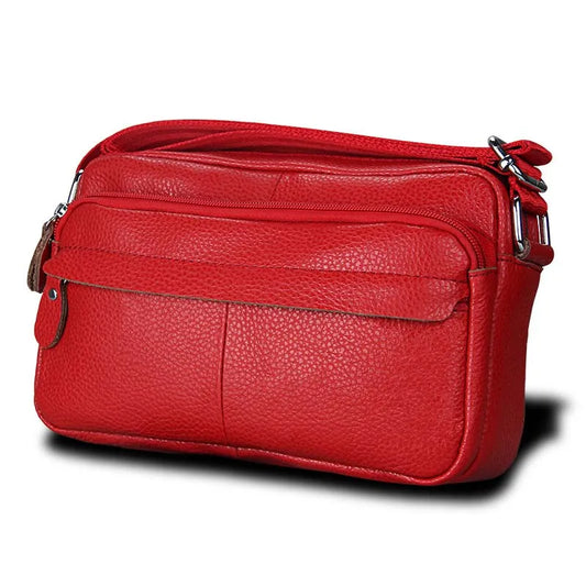 Leather Messenger Multi Pocket Bag