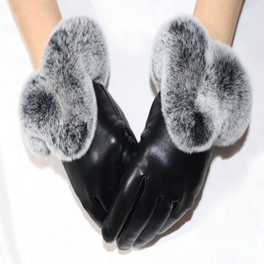 Sheepskin leather Gloves Touch Screen
