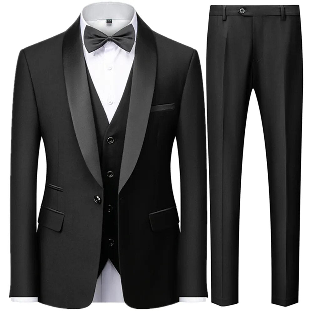 Grey Slim Fit Tuxedo Suit