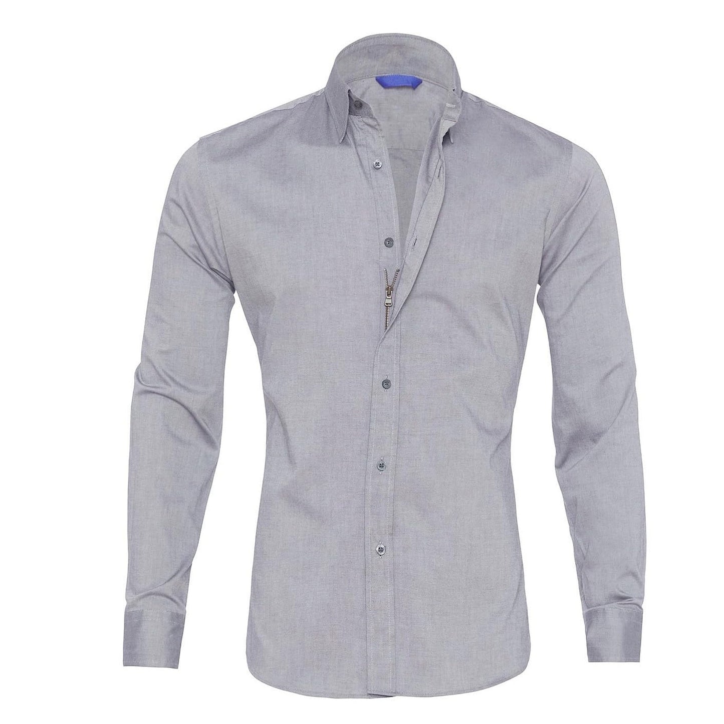 Casual Shirt Stretch Solid Color