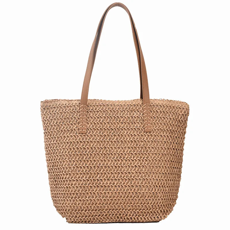 Hand-woven Shoulder Shopper Handbag