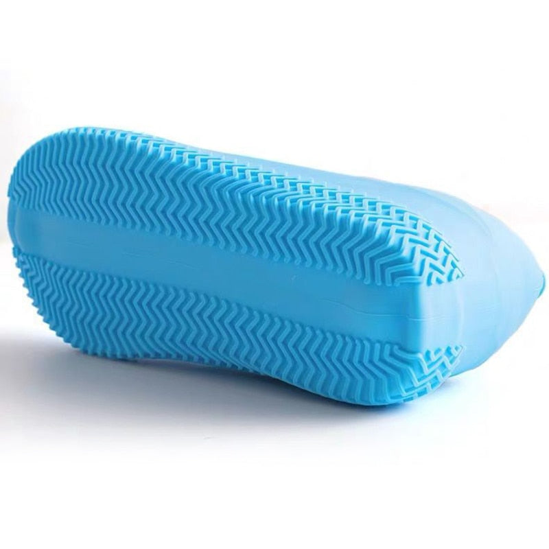 Blue Waterproof Silicone Shoe Covers