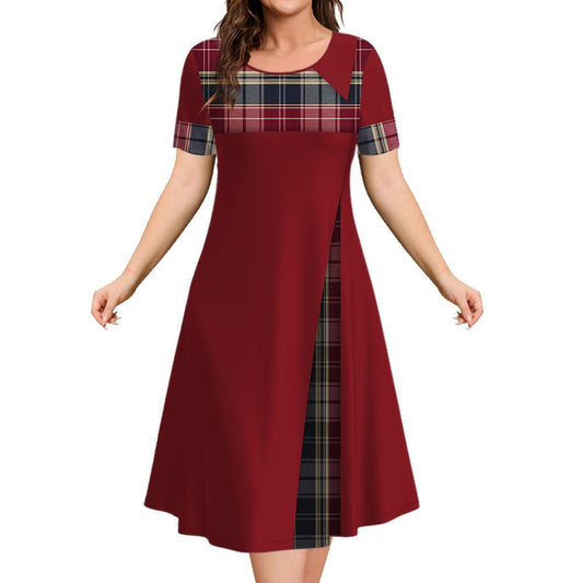 Wine Red Skirty Style Dress