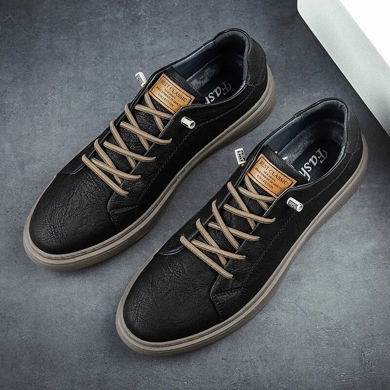 Casual Lace Up Leather Shoes