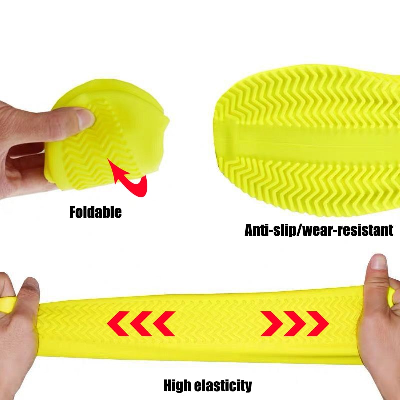 Blue Waterproof Silicone Shoe Covers