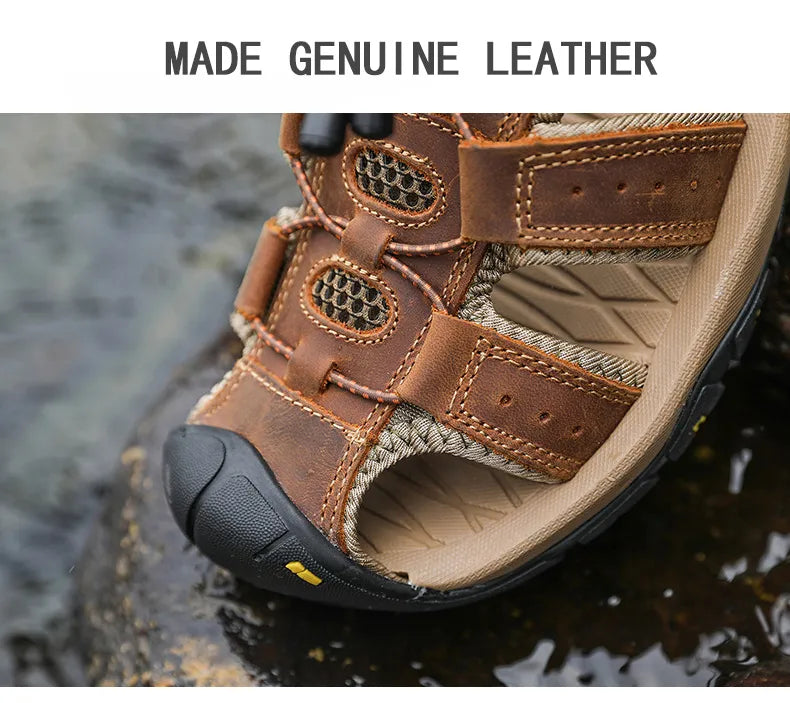 Active Shallow Leather Sandals