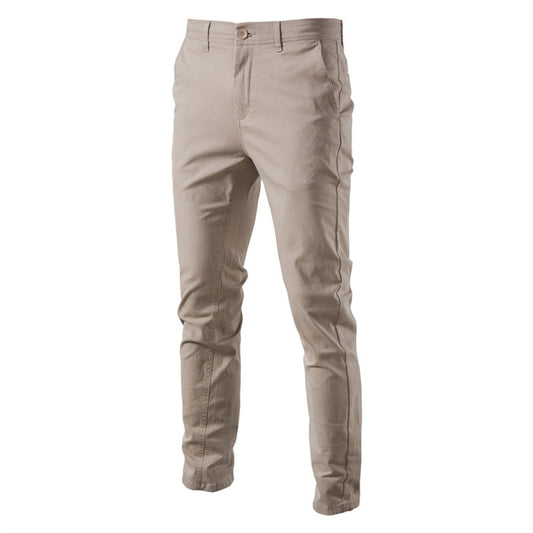 Casual Cotton Trousers Slim Fit