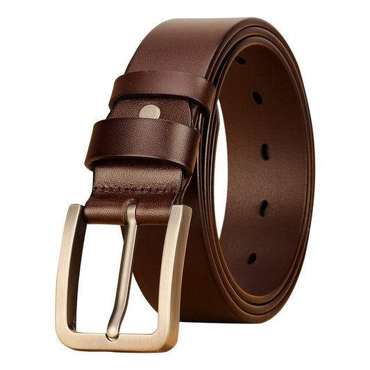 Cowskin Leather Casual Buckle Belt