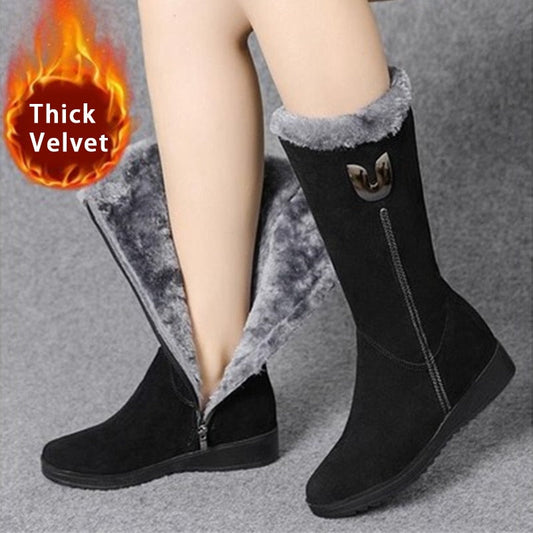 Warm Mid-calf High Boots
