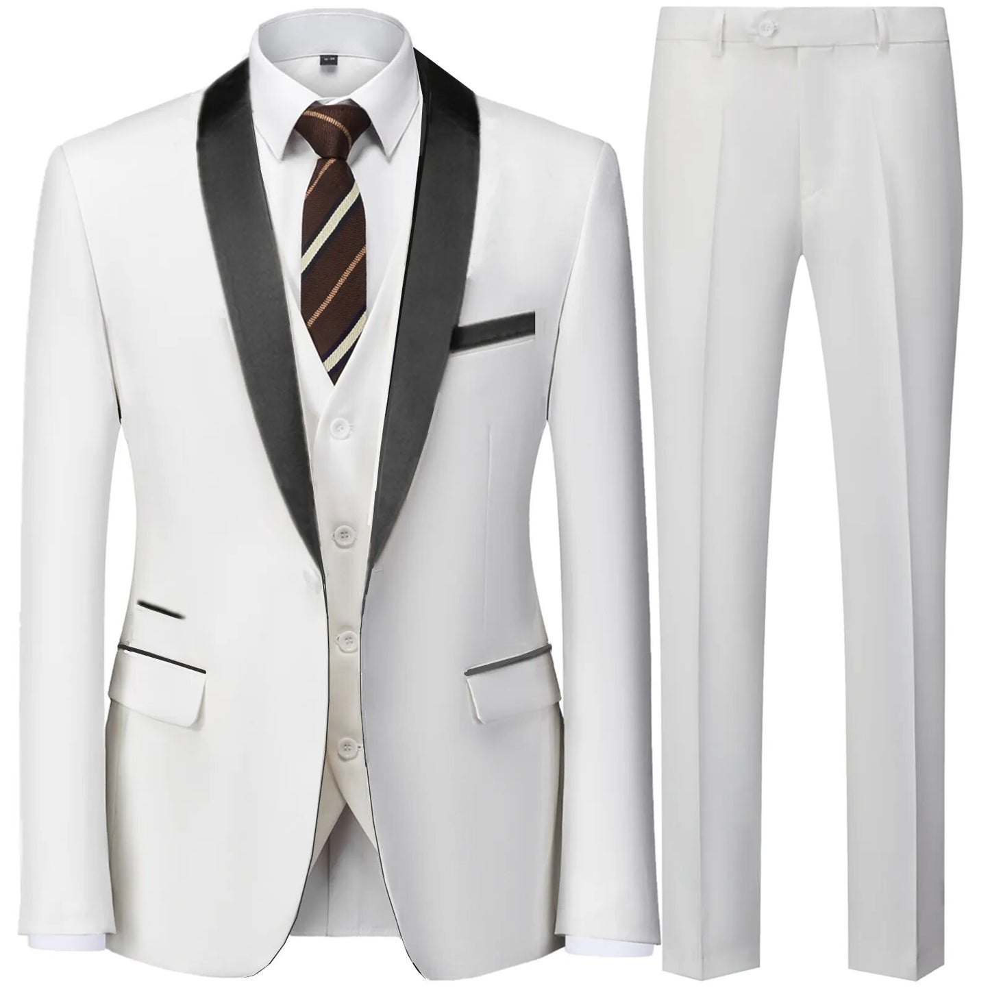 Grey Slim Fit Tuxedo Suit