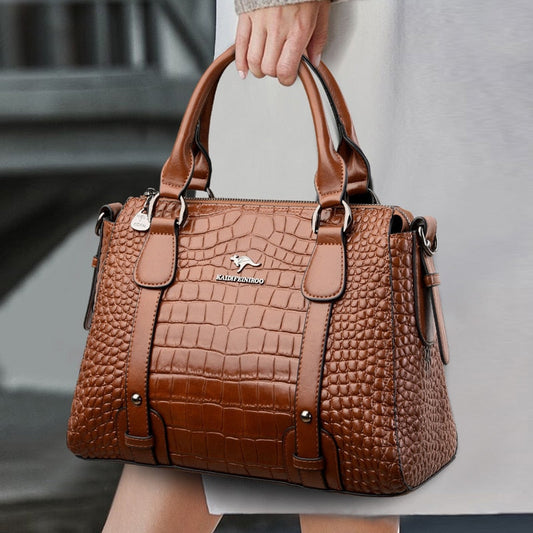 High Leather Animal Design Handbag