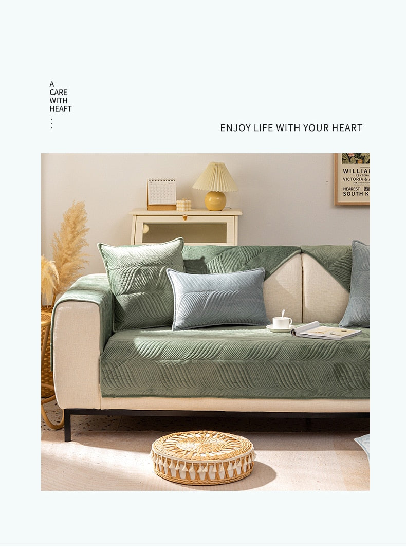 Washable Anti-slip Couch Velvet Cover