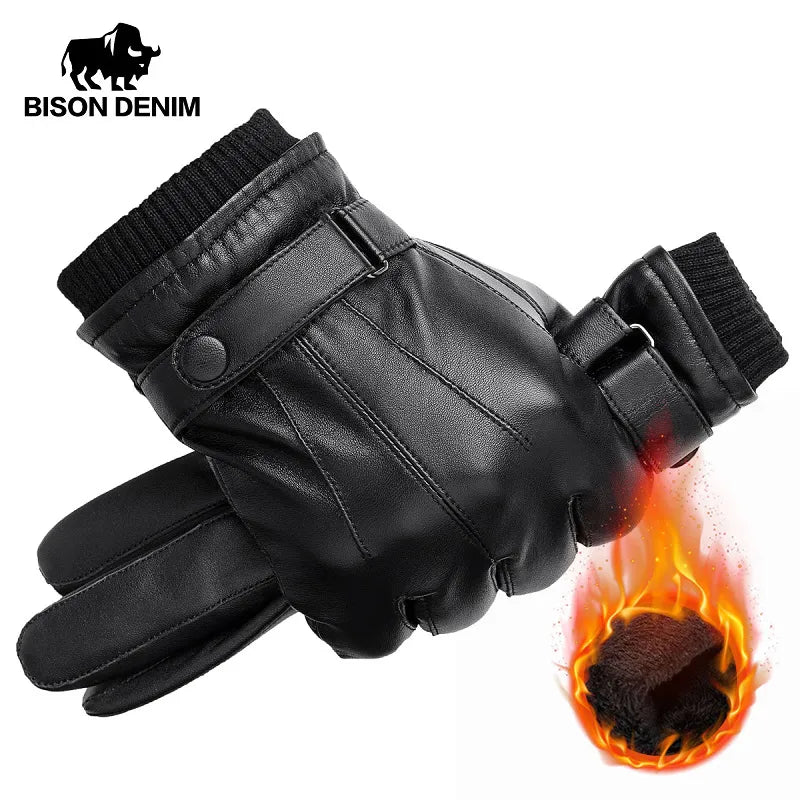 Sheepskin Leather Touchscreen Gloves