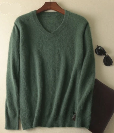 Classic Warm Cashmere V-Neck Sweaters