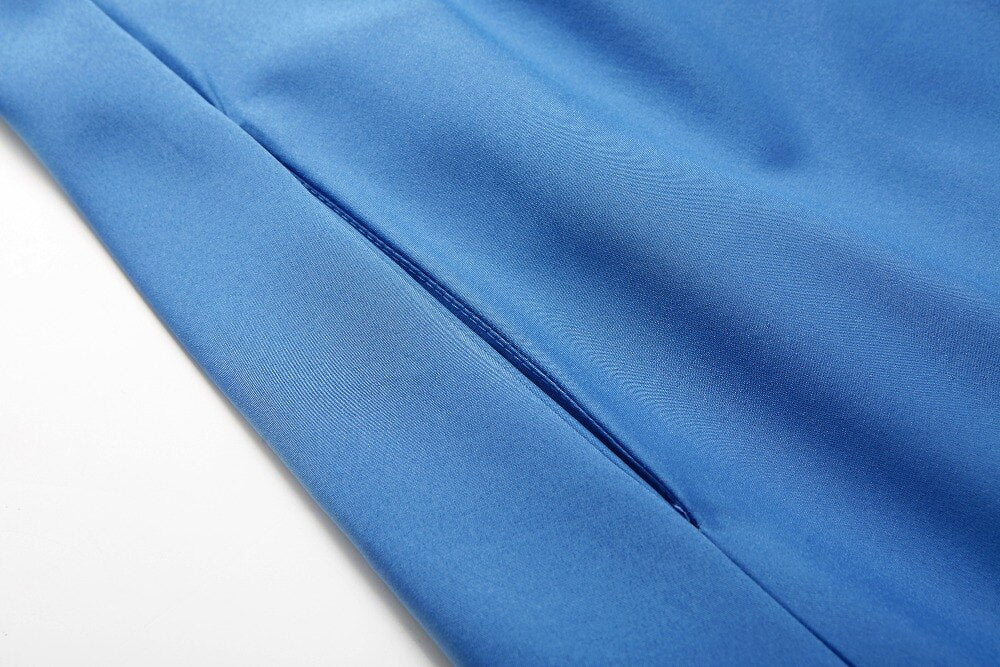 Empire marineblauwe jurk