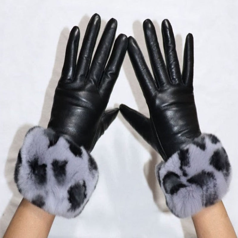 Donkerbruine schapenhuid handschoenen