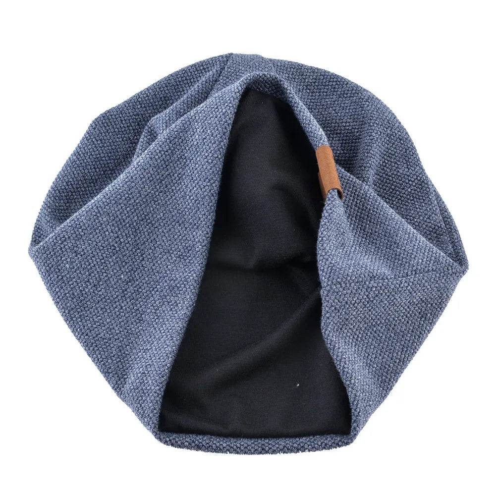 灰色薄款保暖休闲帽