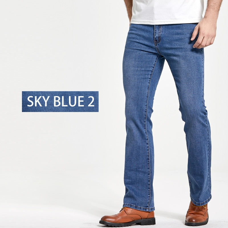 Uitbreidbare Boot Cut Blue Jeans Slim Fit