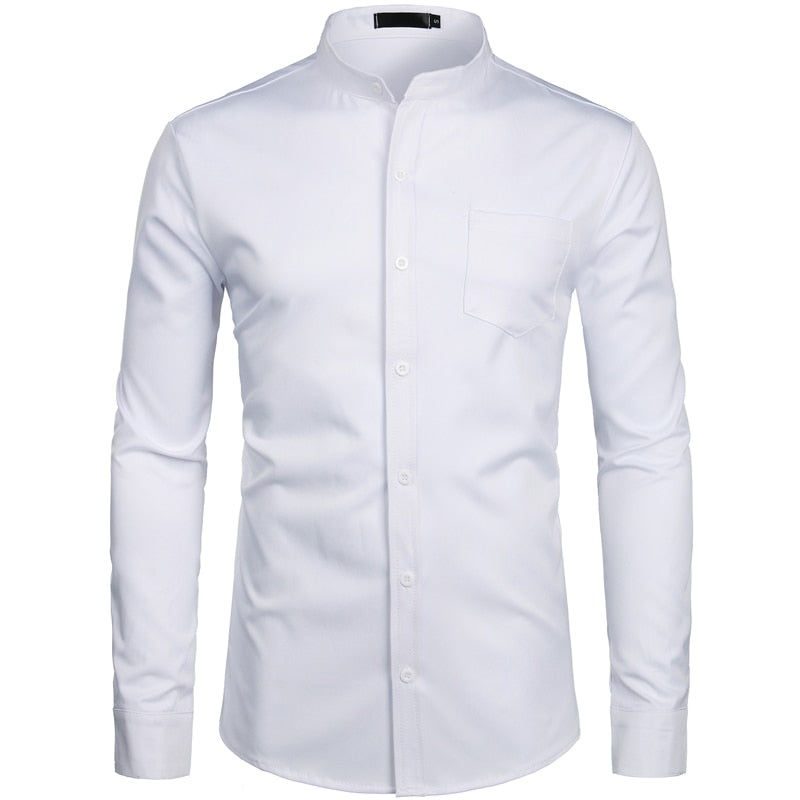 Chemise hipster habillée blanche coupe slim