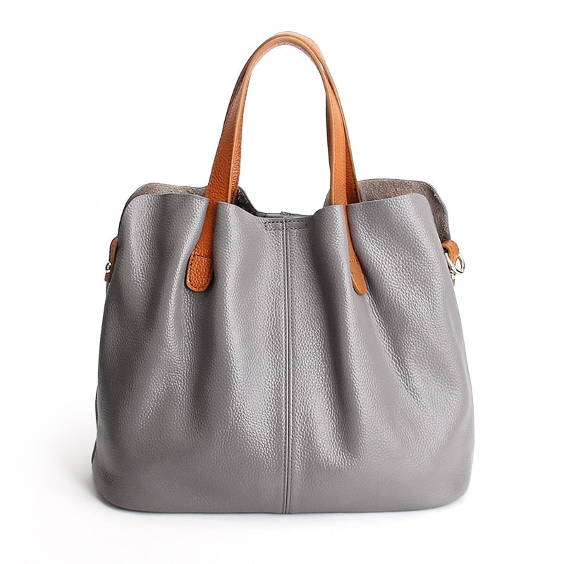 Satchel Leather Capacity handbag