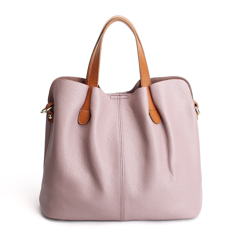 Bolso Satchel de piel con capacidad