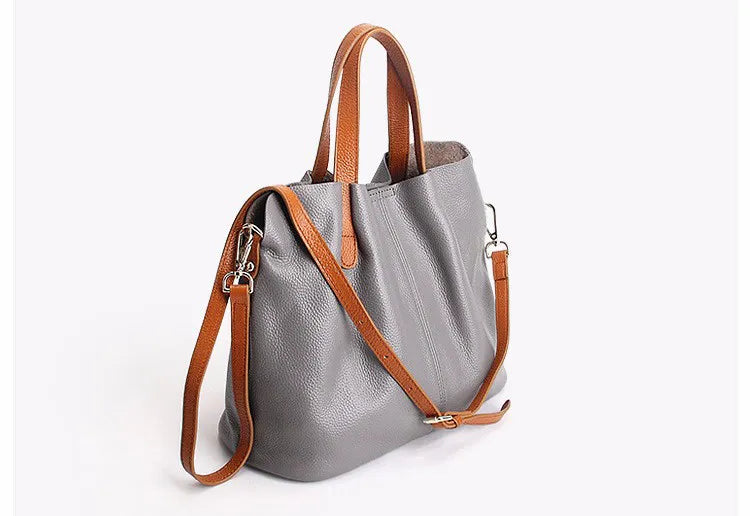 Bolso Satchel de piel con capacidad