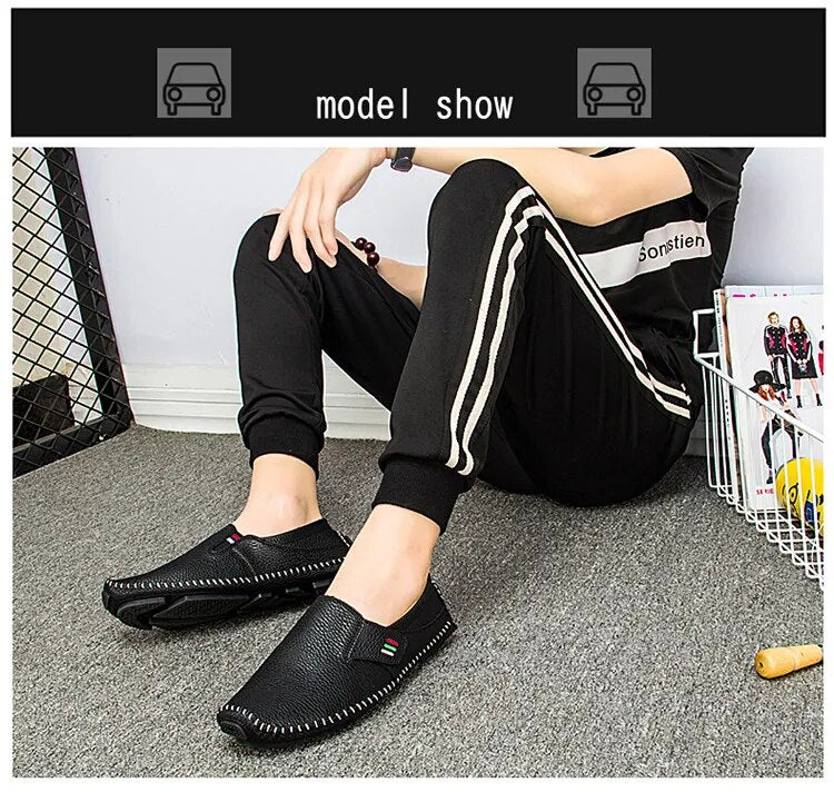 Lichte casual zwarte loafers