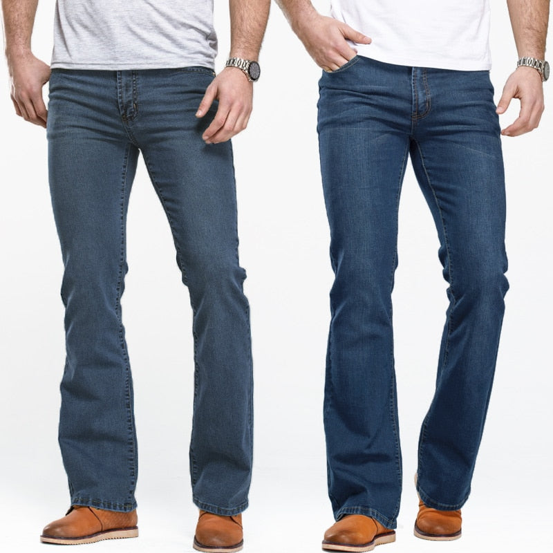 Calça Jeans Azul com Corte Bota Extensível