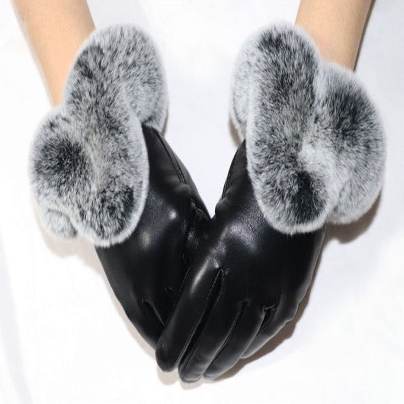 Schafsleder Handschuhe mit Touchscreen