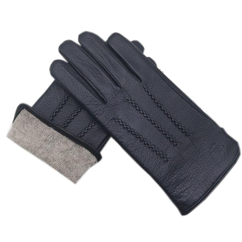 Guantes acogedores de piel de ciervo