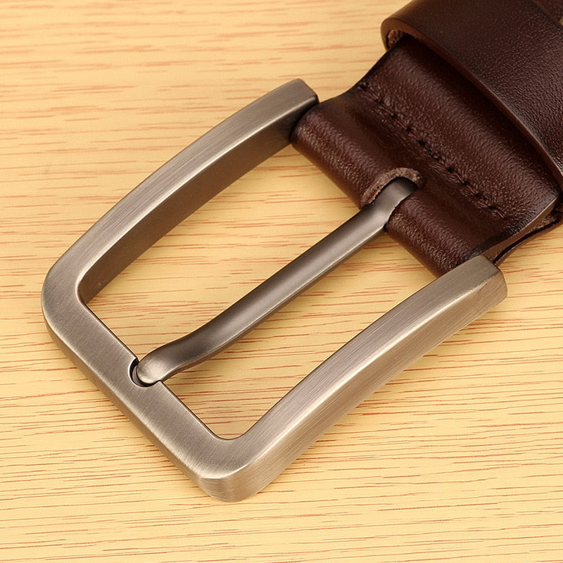 Cowskin Leather Casual Buckle Belt