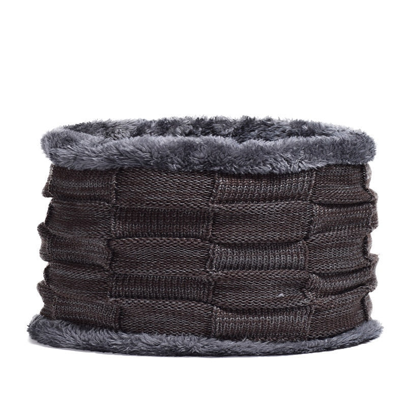Chapéu de inverno tricotado Skullies de café
