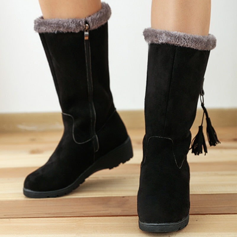 Warm Mid-calf High Boots