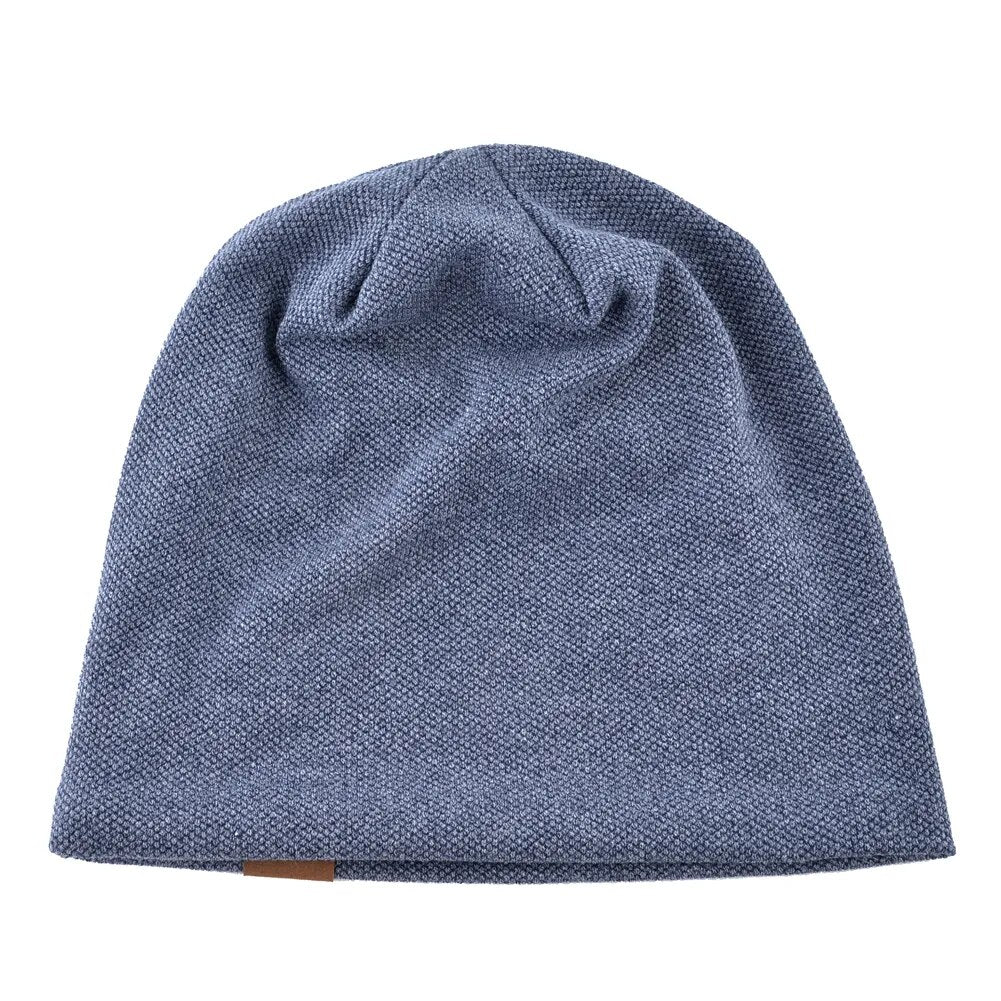 灰色保暖休闲帽