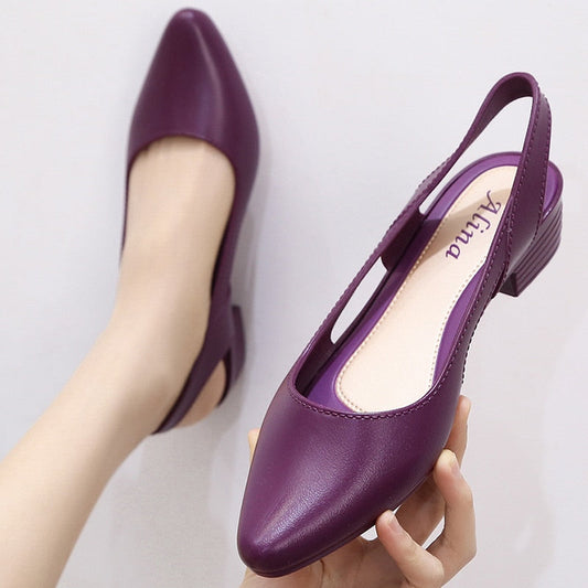 Chaussures à enfiler à talon bas violet royal