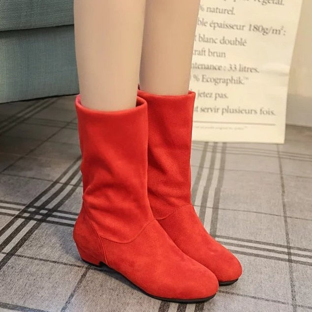 Botas de otoño con tacones de pezuña